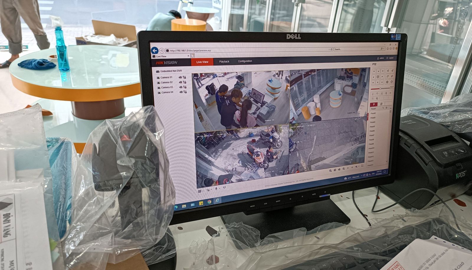 Hình ảnh CNS Camera triển khai lắp camera cửa hàng.